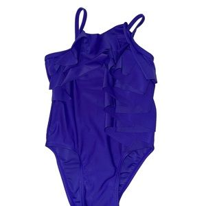 Old Navy Toddler One Piece Swimsuit Ruffled Detail Toddler Size 3T Purple Swim
